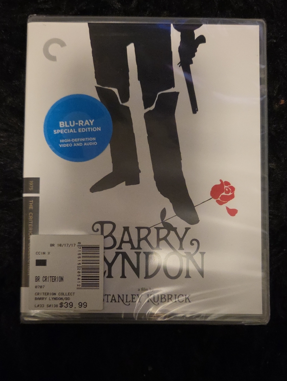 Barry Lyndon Blu-ray Special Edition - Criterion (White/Black/Red)